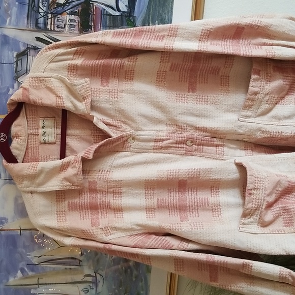 We The Free Pink and Cream Plaid Jacket - Picture 7 of 8